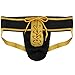 iiniim Mens Sexy Lace Up Lacing Sports Underwear Jockstrap G-String Clubwear Yellow M