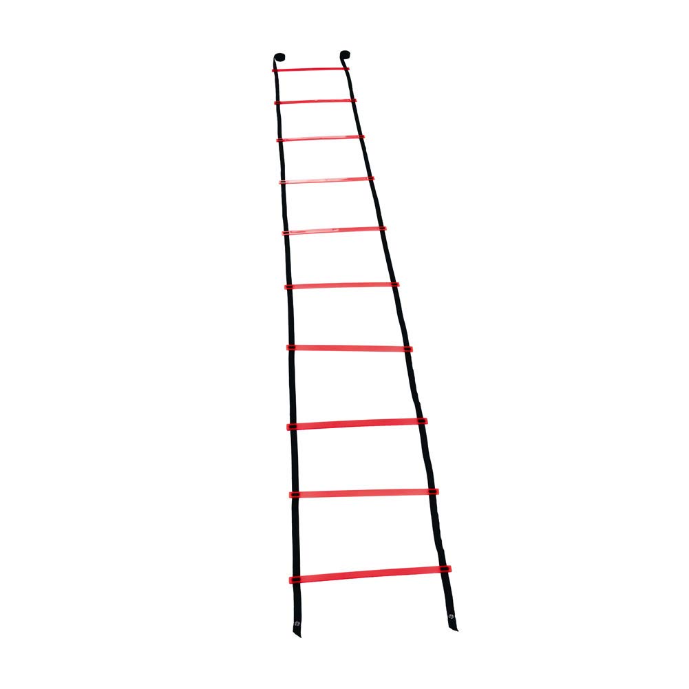 Agility Ladder, 5m 10-Rung 196.9 x16.1in Adjustable Speed and Agility Ladder Training Equipment with Storage Bag for Kids Adults Football, Rugby, Tennis, Baseball Training(Red)