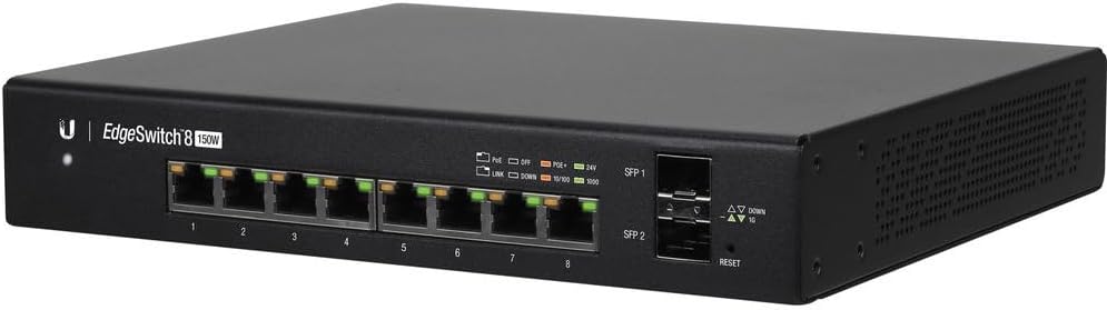 Ubiquiti EdgeSwitch 8-port 150W PoE+ Gigabit Managed Switch ES-8-150W