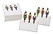 Juvale Christmas Table Place Cards - 100-Pack Paper Tent Cards with Nutcracker Soldier Die Cut Design, Holiday Festive Colorful Dining Table Decoration and Party Supplies, White, 2 x 3.5 Inches