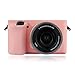 Turpro Flexible Silicone Camera Case,Soft Protective Camera Cover Skin for Sony Alpha A6000 with 16-50mm Lens (Pink)