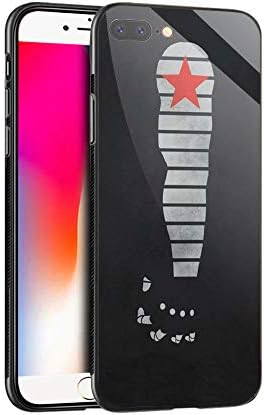 iPhone 7 Plus Case,iPhone 8 Plus Tempered Glass Back Cases,Compatible with Shock Absorption Technology Bumper Soft TPU Cover Case for for Apple iPhone 7/8 Plus
