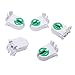 STONCEL 5 Pcs T5 Lamp Holder Tube Mount Socket Bi-Pin Base White, Green Plastic, Ceramic Material 54 Watts 2.5E+2 Volts AC 100-250V