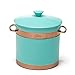Fiesta , Turquoise 3 quart Double-Walled Ice Bucket with Copper Accents