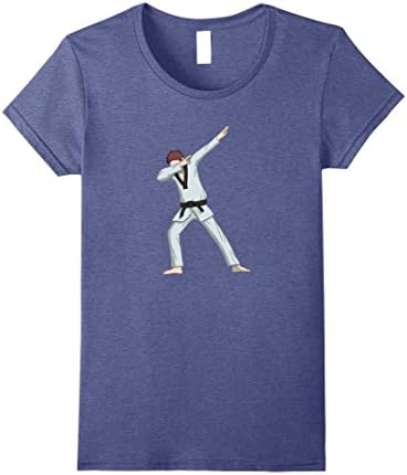 Womens Dabbing Spar Wars Taekwondo - black belt - T Shirt Medium Heather Blue