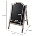 MyGift Large Rustic Torched Wood A-Frame Sidewalk Chalkboard Sign
