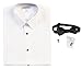 Gioberti Boy's Long Sleeve Tuxedo Dress Shirt with Bow Tie