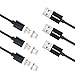Smart&Cool Gen4 Nylon Braided 2 in 1 Two-mode Super Magnetic Charging and Data Sync Cable for i-Product and Android Mobile Devices (5ft-Black Triple Pack)