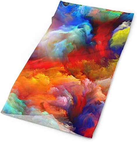 ART TANG Colorful Watercolor Cloud Unisex Variety Scarf Wrap Bandanna Headwear Neck Gaiters Head Scarf Face Masks