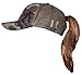 Beurlike Ponytail Baseball Cap High Bun Ponycap Adjustable Mesh Trucker Hats(Camo)