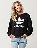 adidas Originals Women's Outerwear Trefoil Sweatshirt, Black, Small