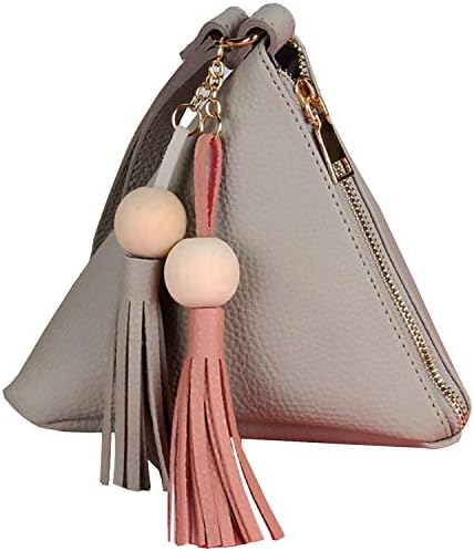 Girls Fashion Clutch Purse Wallet Triangle Wristlet Purse PU Leather Women's Bag (White)