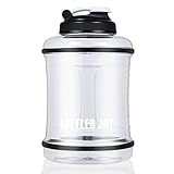 Water Bottle 2.5L Large Water Jug with Handle BPA Free Plastic Sports Water Bottle Wide Mouth and Leakproof for Outdoor Gym Travel Office Home