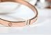 Cugbo Designer Inspired Stainless Steel Bangle Bracelet for Women or lovers sweethearts (Rose Gold)