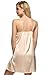 Ekouaer Womens Nightgon Satin Lingerie Sleeveless Sleep DressV-Neck Silky Satin Lace Nightshirt Sleepwear, A-Beige, Medium