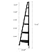 Corner Wooden Bookcase w 5 Shelves - Espresso Finish