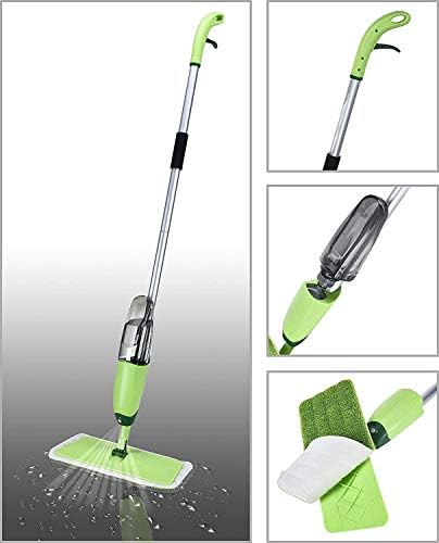 Tetrix with Device Multifunctional Microfiber Floor Cleaning Healthy Spray Mop with Removable Washable Cleaning Pad and Integrated Water Spray Mechanism