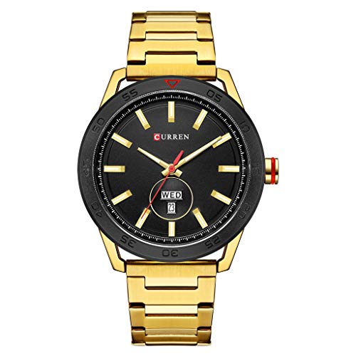 LUCAMORE Mens Fashion Dress Analog Quartz Watch with Stainless Steel Band Waterproof Date Classic Business Wrist Watches - Thumbnail 6