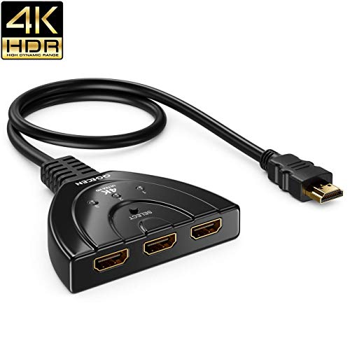 image for 3 Port HDMI Switch, QGECEN High Speed HDMI Switcher Splitter 3 IN 1 Ou