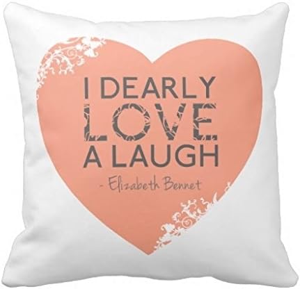 Vincent Vivi Soft I Dearly Love A Laugh Jane Austen Quote Pillow Case