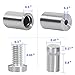Stainless Steel Wall Mount Glass Standoff Holder Screw Nails Advertising Nails, Brushed Finish (12mmx25mm) 20 Pcs