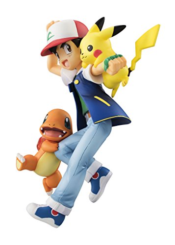 Megahouse Pokemon: Ash Ketchum & Pikachu & Charmander GEM PVC Figure