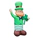Holidayana 10ft St Patricks Day Inflatable Leprechaun - Saint Patty’s Leprechaun Holding Four Leaf Clover Blow Up Yard Decoration, Includes Built-in Bulbs, Tie-Down Points, and Powerful Built-in Fan