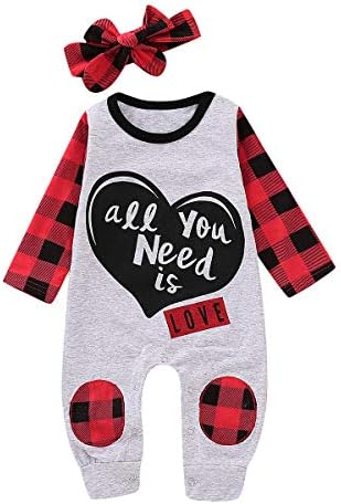 Rvbelbay Infant Baby Girl Romper Jumpsuit Little Sister Long Sleeve Bodysuit Outfits