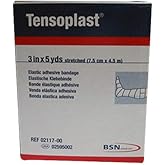 BSN Medical/Jobst 02595002 Tensoplast Elastic Adhesive Bandage, 3" Width, 5 yd. Length, White