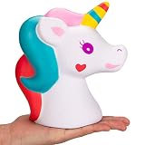 R.HORSE Jumbo Cute Unicorn Kawaii Cream Scented Squishies Slow Rising Decompression Squeeze Toys for Kids or Stress Relief Toy Hop Props, Decorative Props Large (Jumbo Unicorn)