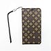jiehao iPhone XR Case, Vintage Elegant Luxury Small Monogram Flower Pattern Leather Wallet Case Wrist Strap Flip Cover with Card Slots Protective Phone Case for Apple iPhone XR 6.1
