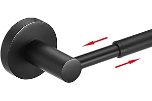 BESy Adjustable Single Towel Bar for Bathroom SUS304 Stainless Steel Towel Holder, Wall Mount with Screws Towel Bar Rod Hotel