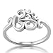 Chuvora 925 Sterling Silver Calligraphy Style Yoga, Aum, Om, Ohm, Sanskrit Ring, Size 8