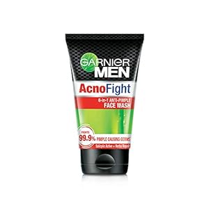 Garnier Men, Anti-Pimple Face Wash, Repairs Skin & Balances Oils, AcnoFight, 100 g