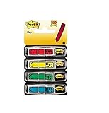 Assorted Color SIGN HERE Arrow Flag Set, 1/2x1-3/4, 4 Colors, 4 Pack (684-SH)