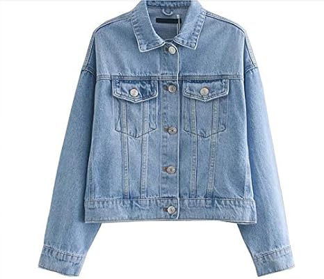 Amazon Co Jp 長い袖 女性のためのジャケット春秋の新ショートジャケット女性ラペルレトロコットンルースコットンファッションコート 厚い Color Blue Size S ホーム キッチン