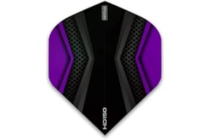 US Darts Pentathlon HD150 Purple/Black Standard Dart Flights - 3 Sets (9 Flights) - 150 Micron Ex-Tough