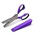 Herb Scissors by Lilac & Gooseberries, 5 Blade Stainless Steel Kitchen Shears, Best Herbs chopper for Arts & Craft Shredding (Acai Berry Purple)