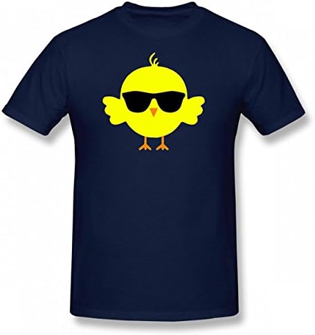 MZOUQD Cute Chicks Cool Tshirt Print Cotton Tops Original Men's Tee Navy