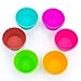 Gifbera Large Reusable Silicone Cupcake Baking Cups Jumbo Muffin Molds, 6 Colors, Pack of 12