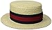 Scala Men's Dress Straw 1 Piece 10/11Mm Laichow Braid Boater Hat