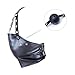 HuiZhi PU Leather Mouth Mask Adjustable Buckle Headgear Harness Leather Costume Mask Hood (Black), 4cmthumb 3