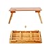 Sodoop Laptop Tray Desk, Adjustable Foldable Bamboo Lapdesk Lazy Breakfast Serving Bed Table, Portable Home Outdoor Travel Camping Picnic Table, 19.7 x 11.8 x 8.7 inchthumb 3