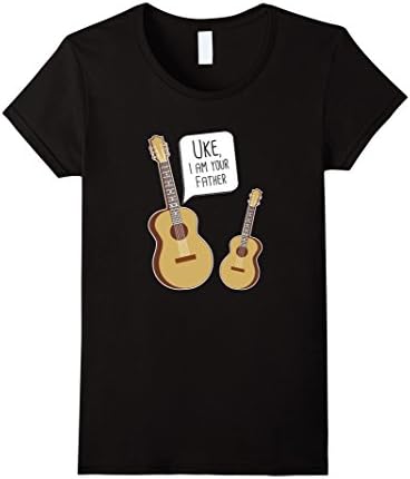 Womens Uke I Am Your Father - Funny Guitar and Ukulele Shirt Medium Black