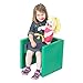 Children's Factory 3-in-1 Cube Chair for Kids, Flexible Seating Classroom Furniture, 1-Pack, Green