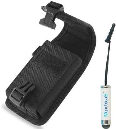 Vertical Rugged Canvas Case Pouch for Sharp Aquos S2 (Fits w/ Otterbox Symmetry/ Commuter / Lifeproof Case On) + MYNETDEALS Stylus