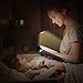 Vekkia Rechargeable 6 Warm LED Book-Light, 3000K Eye-Care Easy Clip on Lamp Reading in Bed, 3 Brightness, Up to 60 Hrs, 2.1 oz Light-weight. Perfect for Bookworms