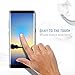 Gpel Galaxy Note 8 Screen Protector, Tempered Glass, Premium Japanese Asahi Glass, Black - Easy Installation