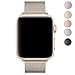 AGUARA Apple Watch Band, Apple Watch Accessories Milanese Loop Stainless Steel Replacement iWatch Band Classic Buckle for Apple Watch Series 2, Series 1, Sport, Edition, Retro Gold, 38mm