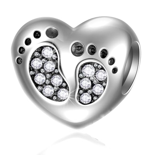 April Baby Footprints Charms